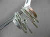 ESTATE LARGE .79CT DIAMOND 14KT WHITE GOLD 3D MULTI ROW CLIP ON HANGING EARRINGS