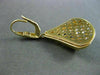 ESTATE LARGE .20CT DIAMOND 14KT TWO TONE GOLD 3D FLEUR DE LIS FILIGREE EARRINGS