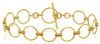 ESTATE 14KT YELLOW GOLD 3D MULTI CIRCULAR LOVE KNOT FLEXIBLE TOGGLE BRACELET