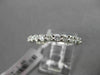 ESTATE 1.25CT ROUND DIAMOND 14KT WHITE GOLD SHARED PRONG ETERNITY RING 2mm WIDE