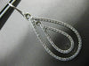 ESTATE LARGE 1.60CT DIAMOND 14KT WHITE GOLD 3D DOUBLE TEAR DROP HANGING EARRINGS
