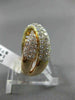 ESTATE WIDE 2.04CT DIAMOND 14K YELLOW & ROSE GOLD SEMI ETERNITY ANNIVERSARY RING