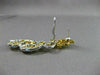 ESTATE LARGE 11.39CT WHITE & FANCY DIAMONDS 18KT WHITE & YELLOW GOLD 3D EARRINGS