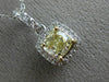 ESTATE 1.36CT WHITE & FANCY YELLOW DIAMOND 18KT 2 TONE GOLD 3D FILIGREE PENDANT