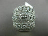ESTATE EXTRA LARGE 3.75CT DIAMOND 18KT WHITE GOLD MULTI ROW ETOILE COCKTAIL RING