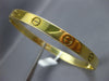 ESTATE LARGE CARTIER 18KT YELLOW GOLD 3D CLASSIC SOLID LOVE BANGLE BRACELET