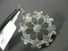 ESTATE LARGE .25CT DIAMOND 14KT WHITE & YELLOW GOLD 3D SNOWFLAKE FILIGRE PENDANT