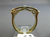 ANTIQUE 1.26CT OLD MINE DIAMOND 14KT TWO TONE GOLD CLASSIC FILIGREE RING #19171
