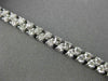 ESTATE WIDE 4.65CT ROUND DIAMOND 14K WHITE GOLD TWO ROW CLASSIC BRACELET AMAZING