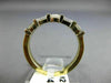 ESTATE .63CT ROUND & BAGUETTE DIAMOND 14K 2 TONE GOLD 3D ANNIVERSARY RING  #2121