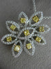 ESTATE EXTRA LARGE 2.41CT WHITE & FANCY YELLOW DIAMOND 18K TWO TONE GOLD PENDANT