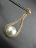 EXTRA LARGE 3.45CT DIAMOND & AAA SOUTH SEA PEARL 18KT ROSE GOLD HANGING EARRINGS