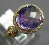 ESTATE 4.08CT DIAMOND & AAA OVAL CUT AMETHYST 14KT ROSE GOLD FRIENDSHIP FUN RING