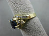ESTATE 1.35CT DIAMOND & AAA SAPPHIRE 14KT YELLOW GOLD ENGAGEMENT RING #9792