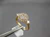 ESTATE WIDE .49CT DIAMOND 18KT ROSE GOLD 3D CLUSTER ROUND HALO FRIENDSHIP RING