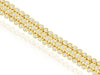 WIDE 3.0CT DIAMOND 14K YELLOW GOLD 3D ROUND 3 ROW BEZEL ETERNITY TENNIS BRACELET