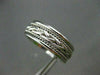 ESTATE WIDE 14KT WHITE GOLD FILIGREE ROPE DESIGN MENS WEDDING RING UNIQUE! #2439