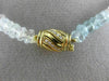 ESTATE 101.54CT DIAMOND & AAA AQUAMARINE 18K YELLOW GOLD BY THE YARD NECKLACE