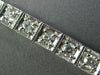 ESTATE WIDE 4CT DIAMOND 14KT WHITE GOLD SQUARE MILGRAIN CLASSIC TENNIS BRACELET