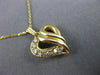ESTATE .24CT DIAMOND 14KT YELLOW GOLD 3D CLASSIC OPEN HEART SWIRL PENDANT #15541