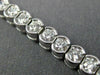 ESTATE 6.50CT ROUND DIAMOND 14K WHITE GOLD 3D SEMI BEZEL TENNIS BRACELET#20807