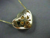 ESTATE LARGE .25CT DIAMOND 14KT YELLOW GOLD HEART PENDANT & CHAIN F/G VS #21961