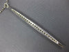 ESTATE LARGE .59CT DIAMOND 18KT WHITE GOLD ELONGATED MARQUISE SHAPE BAR PENDANT