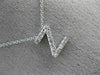 .14CT ROUND DIAMOND 14KT WHITE GOLD 3D CLASSIC INITIAL FLOATING PENDANT #9287