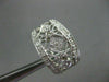 ANTIQUE LARGE .35CT DIAMOND 14KT WHITE GOLD FILIGREE CLIP ON EARRINGS #18194