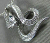 ESTATE .32CT DIAMOND & AAA SAPPHIRE 14K WHITE GOLD HAPPY SNAKE FLOATING PENDANT