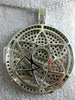 LARGE 2.21CT WHITE & BLACK DIAMOND 18KT WHITE GOLD 3D CIRCULAR WAVE FUN PENDANT