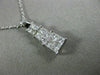ESTATE .72CT DIAMOND 14K WHITE GOLD CLASSIC INVISIBLE GRADUATING PENDANT #21047