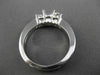 ESTATE .44CT DIAMOND 14KT WHITE GOLD 3 STONE SEMI MOUNT ENGAGEMENT RING #22464
