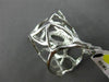 ESTATE EXTRA LARGE .79CT DIAMOND 18KT WHITE GOLD OPEN WEB LEAF FULL FINGER RING