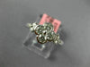ESTATE .60CT DIAMOND 18KT WHITE GOLD 3D ROUND FOUR LEAF CLOVER FLOWER LOVE RING