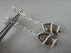 ESTATE WIDE MARQUISE 12.4CT AAA SMOKEY TOPAZ & DIAMOND 18KT W GOLD DROP EARRINGS