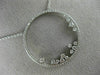 ESTATE LARGE .68CT DIAMOND 18KT WHITE GOLD CIRCLE OF LIFE FLOATING LOVE NECKLACE