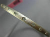 ESTATE .40CT DIAMOND 14KT WHITE GOLD 3D 11 STONE MATTE AND SHINY BANGLE BRACELET