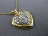 ANTIQUE .48CT DIAMOND 14KT WHITE & YELLOW GOLD CLASSIC PAVE HEART PENDANT #1744