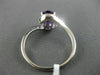 ESTATE 1.32CT DIAMOND & AAA AMETHYST 18K WHITE GOLD INFINITY OVAL SWIRL FUN RING