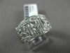 ESTATE WIDE .50CT DIAMOND 14KT WHITE GOLD 3D OPEN FILIGREE SEMI ETERNITY RING