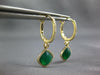 5.3CT DIAMOND & AAA AGOT 14KT YELLOW GOLD HALO SQUARE LEVERBACK HANGING EARRINGS