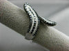 ESTATE LARGE 3.83CT WHITE & BLACK DIAMOND 14K WHITE GOLD 3D CRISS CROSS FUN RING