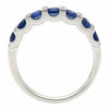 ESTATE 1.0CT DIAMOND & AAA SAPPHIRE 18KT WHITE GOLD 3D CLASSIC ANNIVERSARY RING