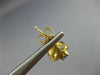 ESTATE 1.36CT DIAMOND PEAR TANZANITE 14K YELLOW GOLD POST FILIGREE EARRINGS 9762