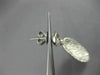 ESTATE LARGE 5.59CT DIAMOND 18KT WHITE GOLD 3D PAVE OVAL SHAPE HANGING EARRINGS