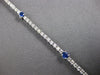 2.69CT DIAMOND & AAA SAPPHIRE 14K WHITE GOLD 3D CLASSIC ETERNITY TENNIS BRACELET