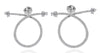 1.57CT DIAMOND 18K WHITE GOLD CIRCULAR CRISS CROSS SIDEWAY HOOP HANGING EARRINGS