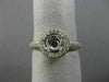 ESTATE .78CT DIAMOND ROUND 14KT WHITE GOLD 3D HALO SEMI MOUNT ENGAGMENT RING