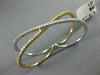 ESTATE .61CT DIAMOND 14KT WHITE & ROSE GOLD 3D DOUBLE FINGER CRISS CROSS X RING